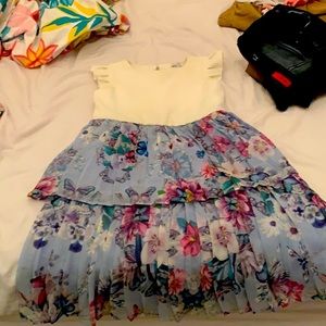 Beautiful white and colorful dress